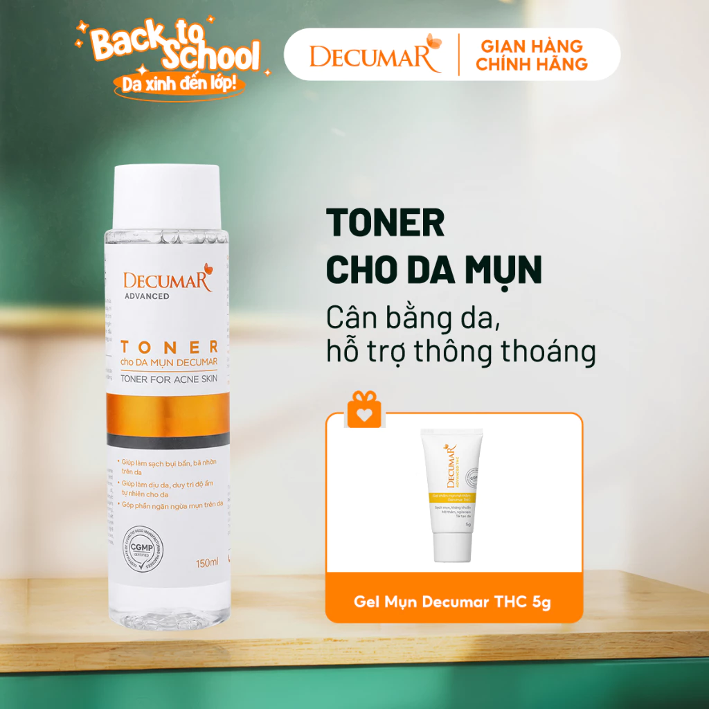 Toner cho da dầu mụn, da nhạy cảm Decumar Advanced chứa PHA, SA cấp ẩm, se khít lỗ chân lông