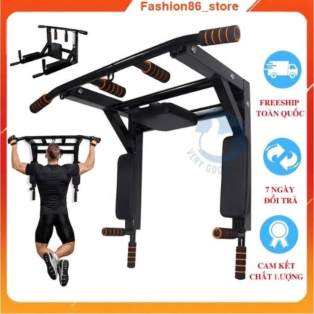 Xà đơn treo tường đa năng 8 trong 1 kết hợp xà kép di động tải trọng lên đến 300kg tập thể thao gym