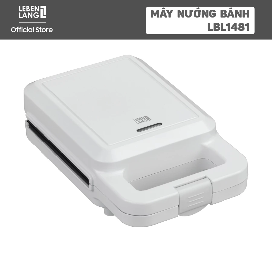 Máy Làm Bánh Sandwich Lebenlang LBL1481, Công Suất 600W - Máy Kẹp Nướng Bánh - Khuôn Tam Giác Chống Dính