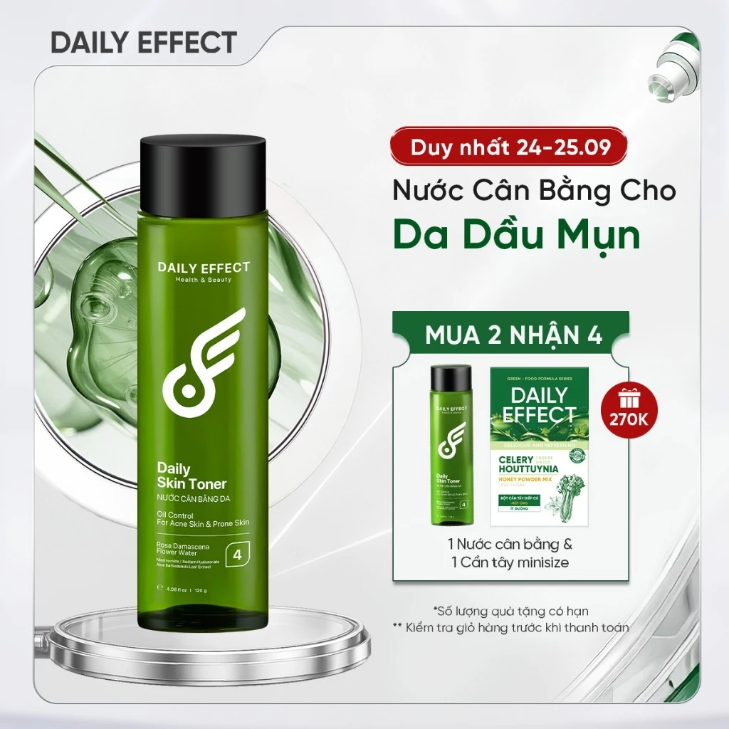 Toner Cho Da Dầu Mụn DAILY EFFECT Daily Skin Toner (120g)