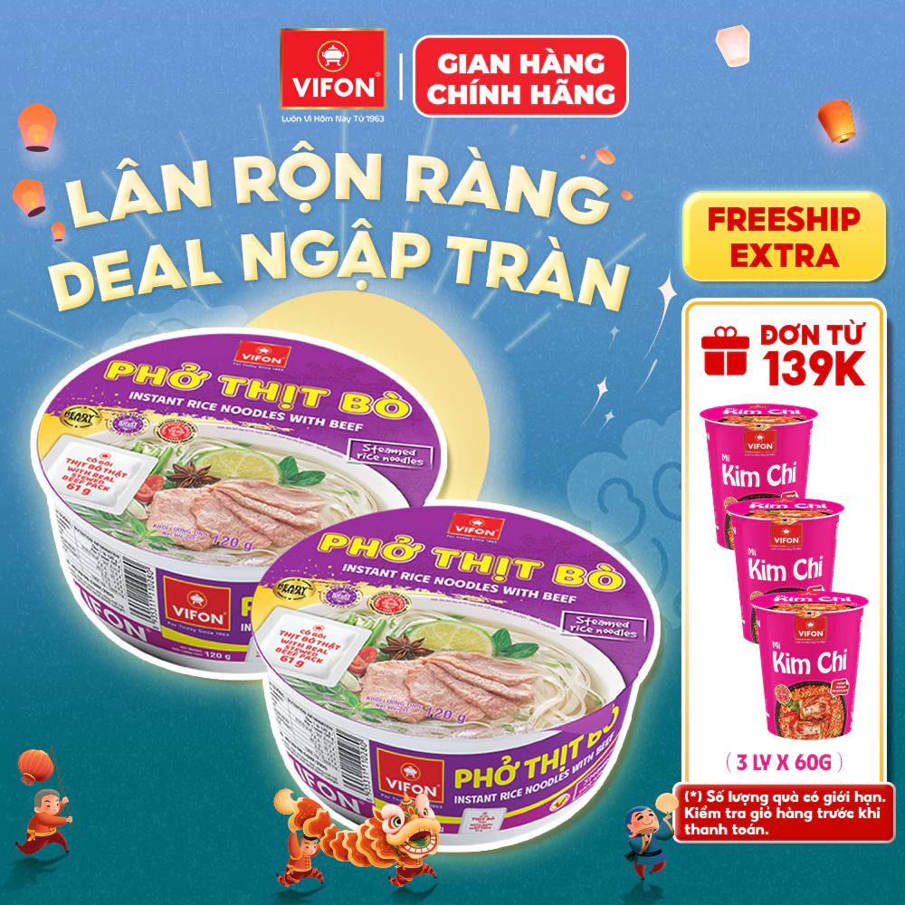 [VOUCHER HOT 10%] Set 2 Tô Phở thịt bò/ phở thịt gà/ bánh đa cua/ miến cua các loại