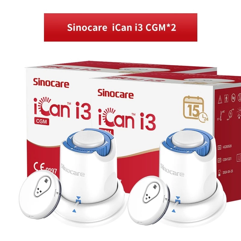 Sinocare iCan i3 CGM Máy đo đường huyết liên tục Một bộ trong 15 ngày Combo 2 bộ