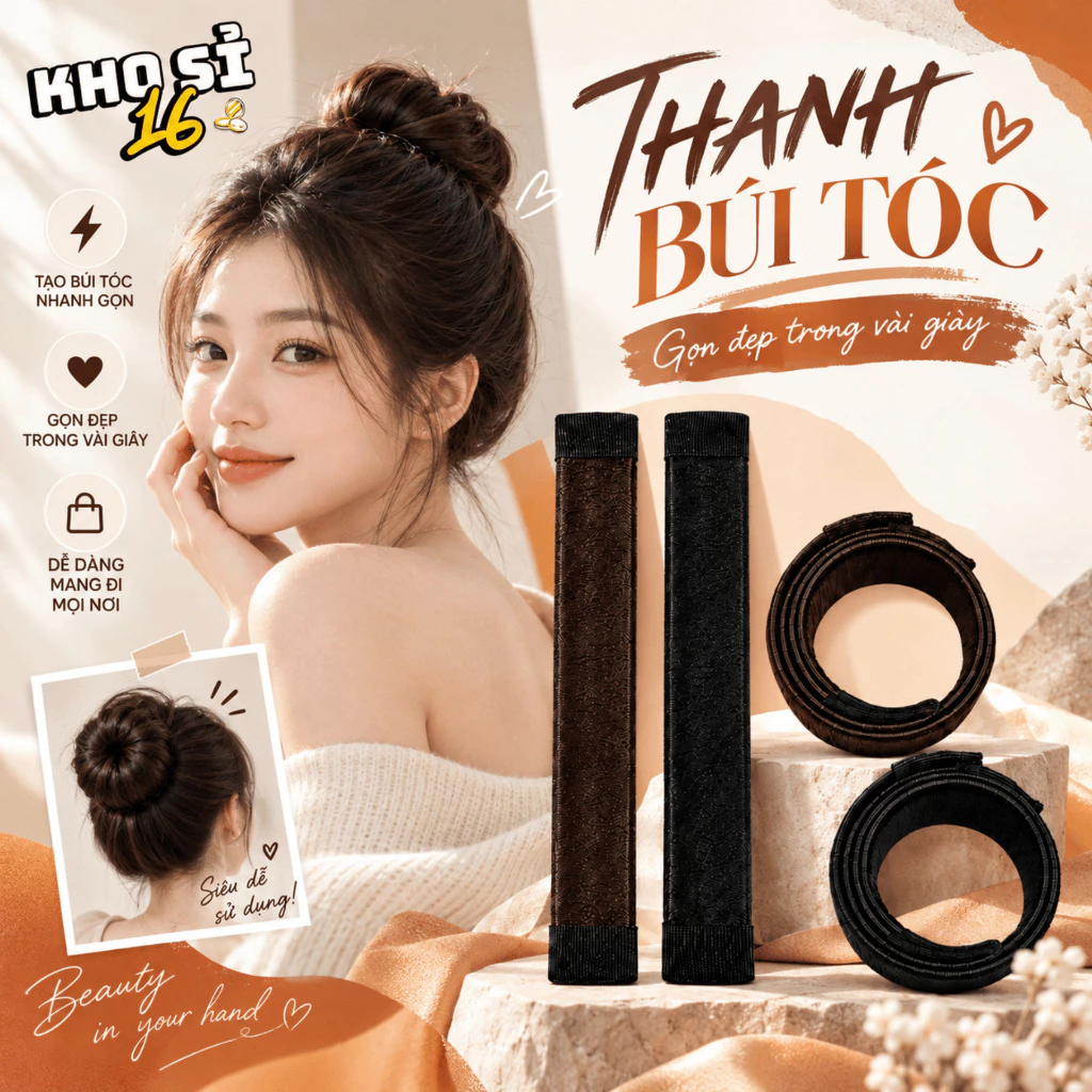 Thanh Búi Tóc Nữ Gọn Nhẹ Tiện Lợi, Phụ Kiện Làm Tóc Nhanh Tại Nhà, Dễ Dùng Và Dễ Bảo Quản_khosi16