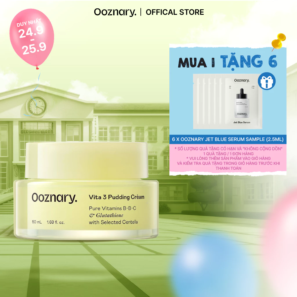 Kem dưỡng Ooznary Vita 3 Pudding Cream 50ml hỗ trợ chăm sóc đốm sắc tố và vết thâm