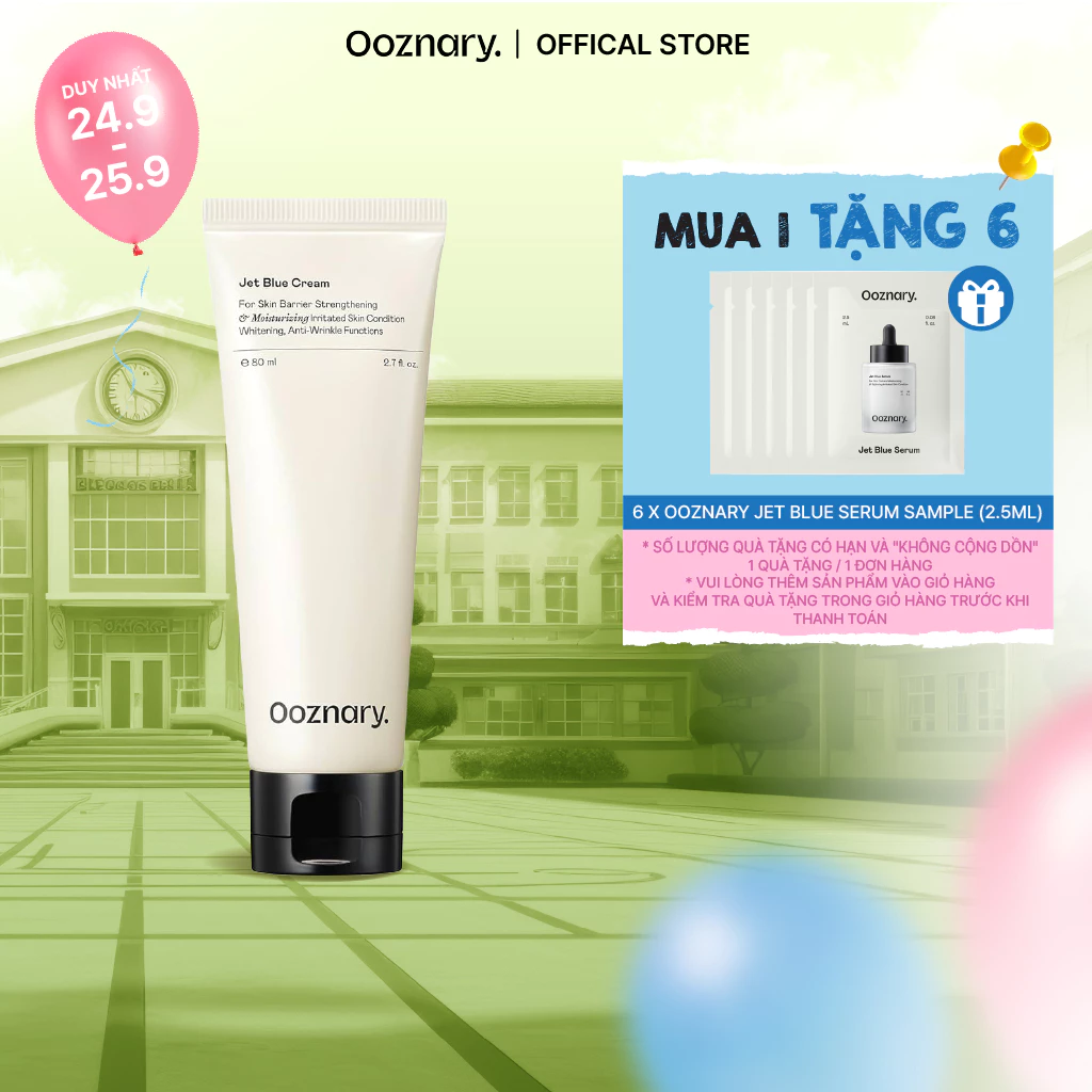 Kem dưỡng ẩm Ooznary Jet Blue Cream 80ml củng cố hàng rào da