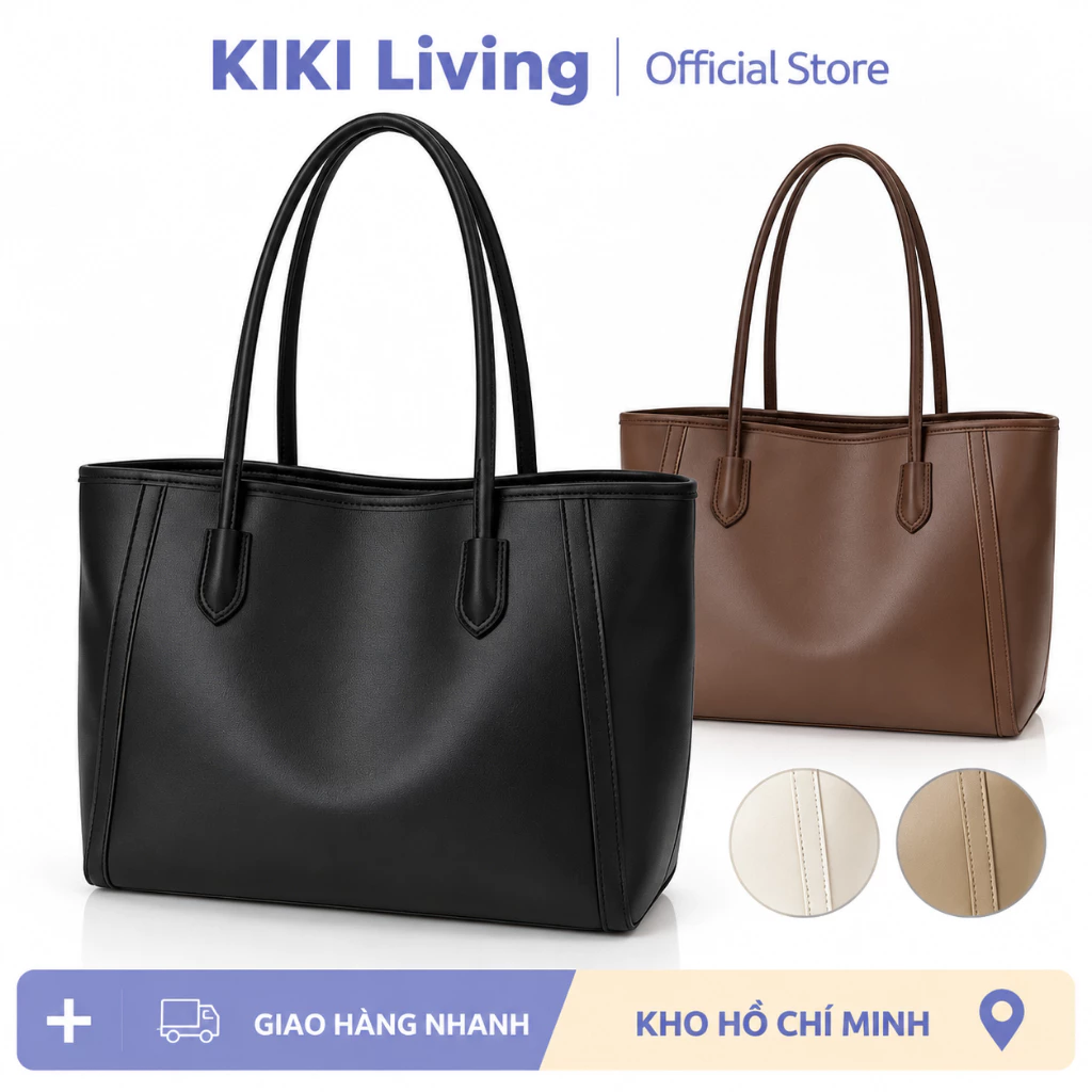 Túi Tote Nữ Công Sở Cao Cấp Da PU Túi Xách Nữ Hàn Quốc Thanh Lịch, Túi Đeo Vai Lớn Thời Trang Đựng Đồ Tiện Lợi