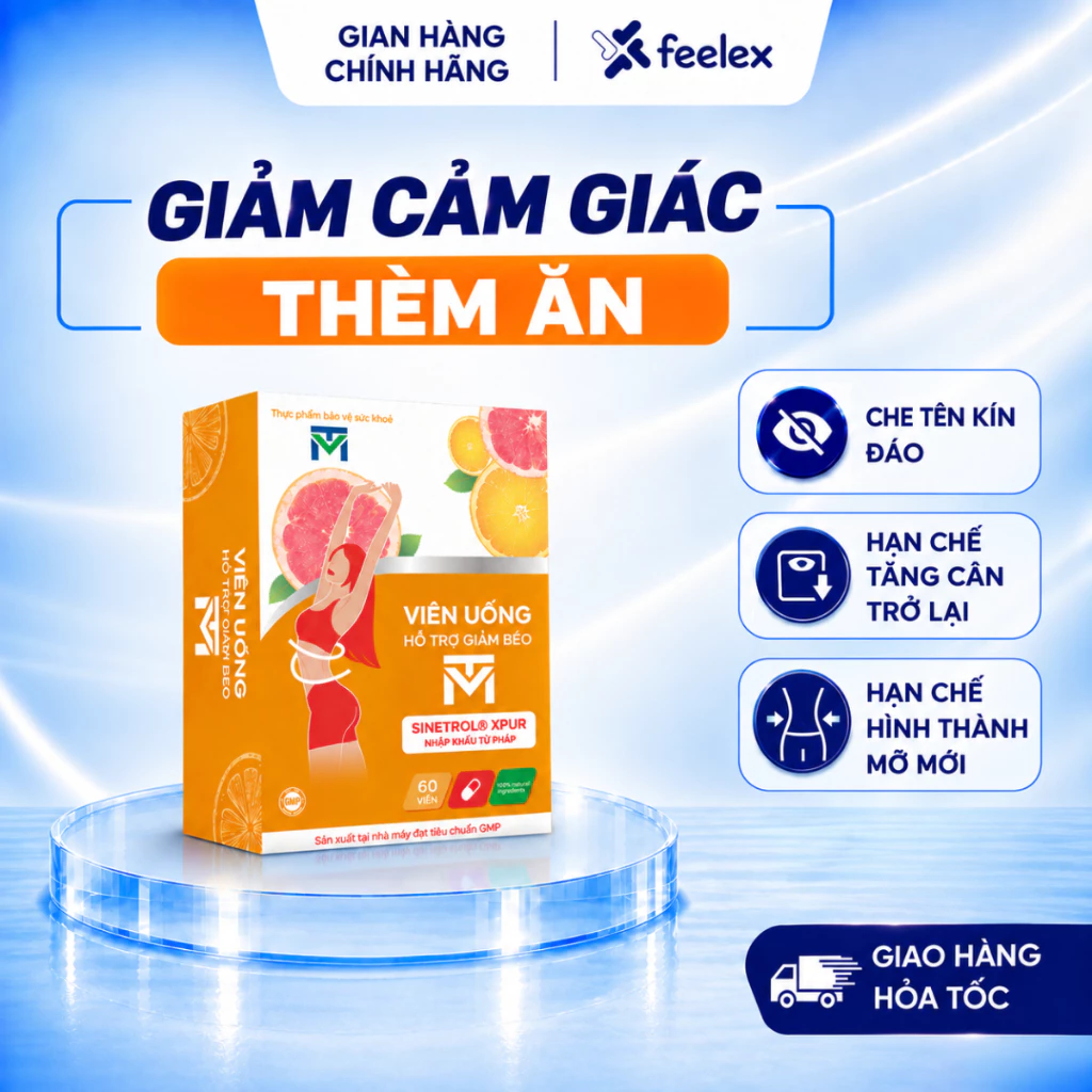 Viên uống hỗ trợ giảm béo VTM, an toàn không tác dụng phụ - lọ 60 viên