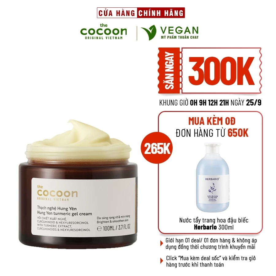 Thạch Nghệ Hưng Yên giúp làm sáng da và mờ thâm Cocoon 100ml
