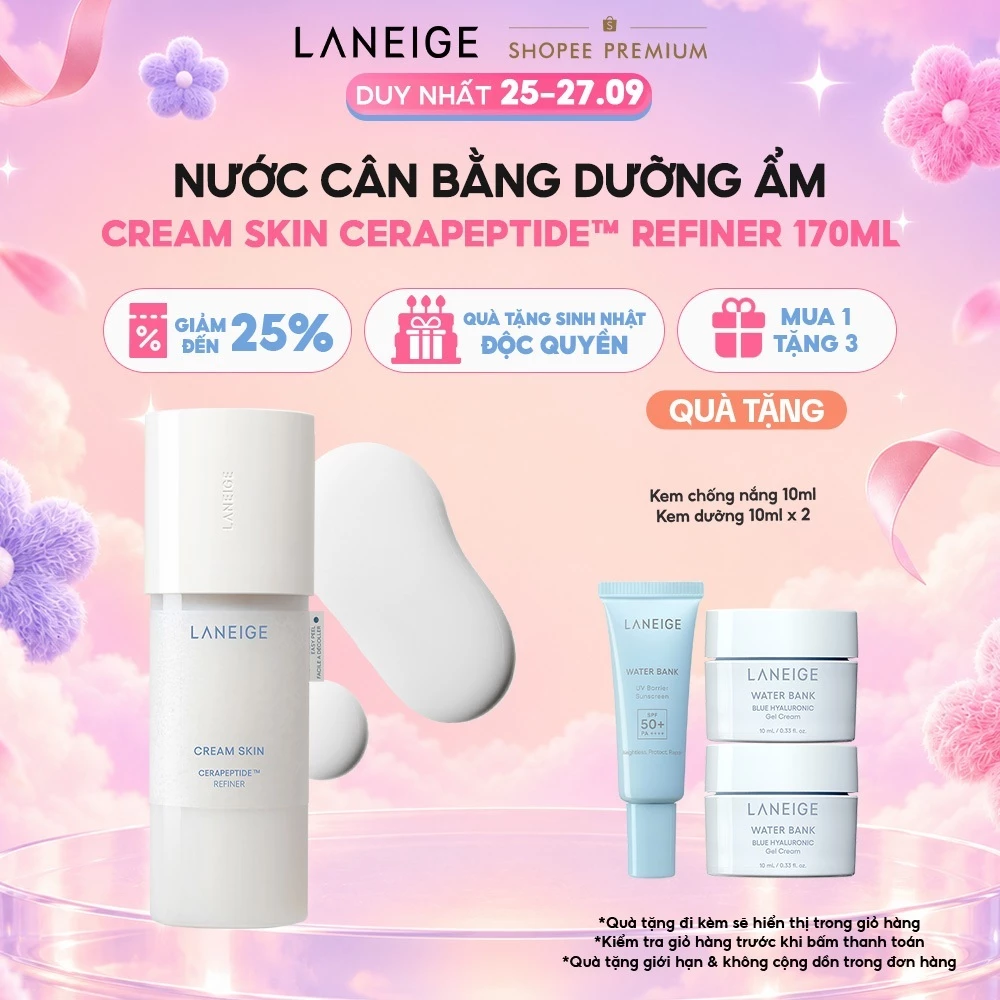 Nước Cân Bằng Dưỡng ẩm Laneige Cream Skin Cerapeptide™ Refiner 170ml