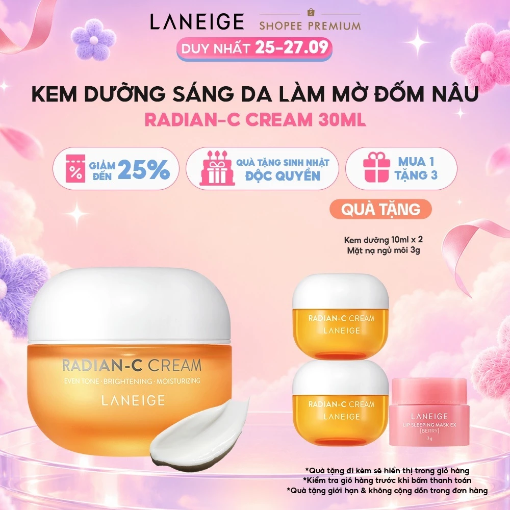 Kem Dưỡng Sáng Mờ Thâm Sạm Laneige Radian-C Cream 30ml