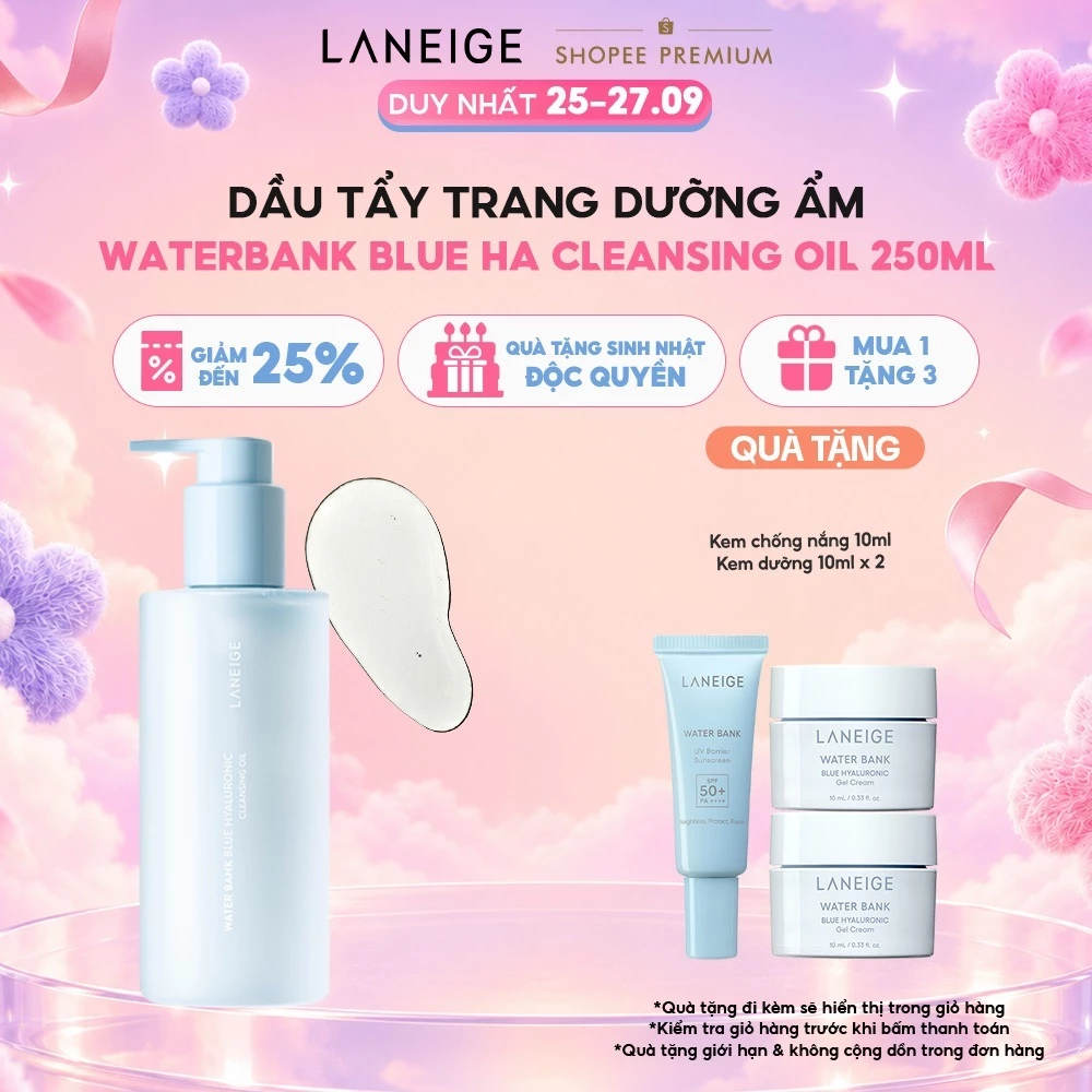Dầu tẩy trang dưỡng ẩm Laneige Waterbank Blue HA Cleansing Oil 250ml