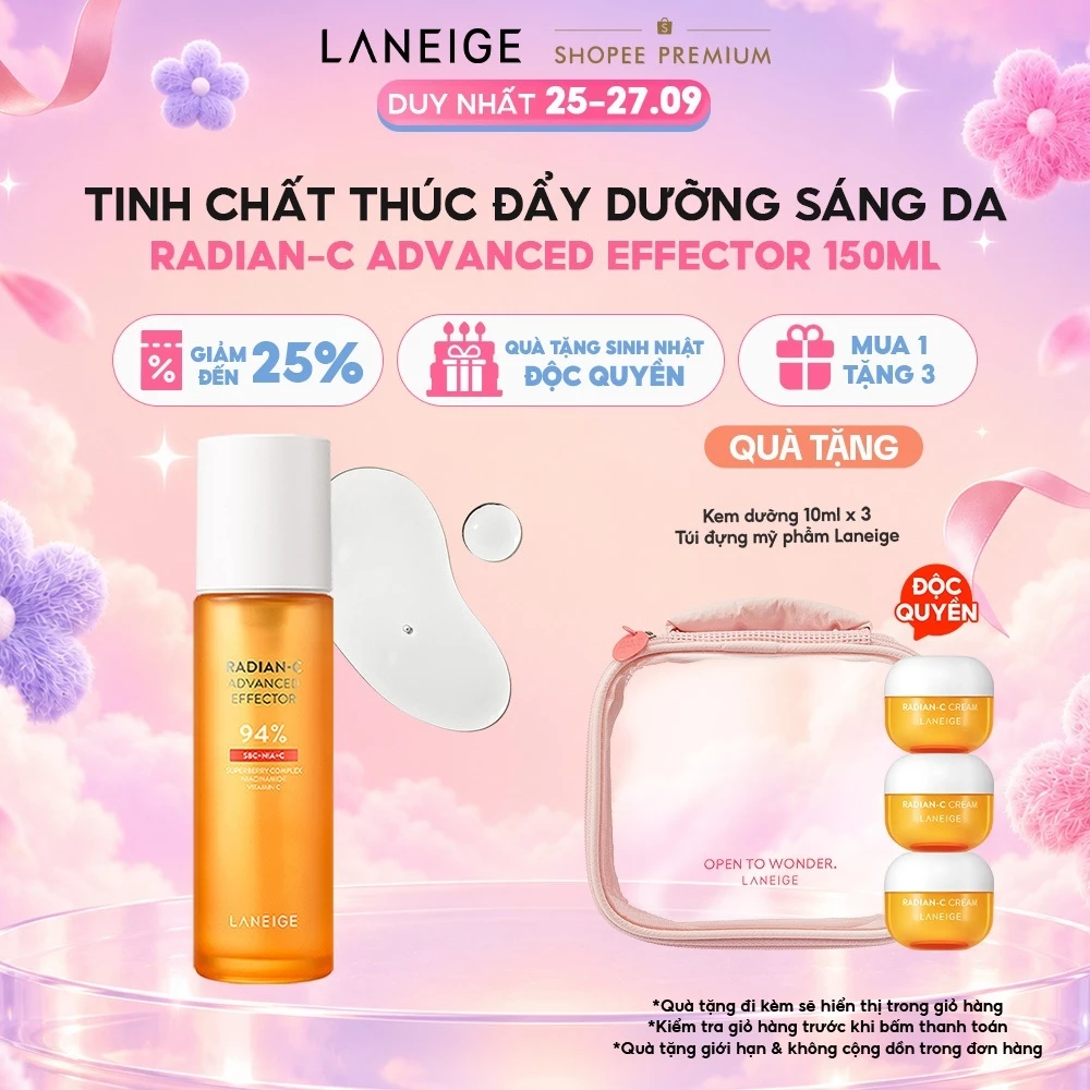 Tinh chất cao cấp thúc đẩy sáng da Laneige Radian-C Advanced Effector 150ml