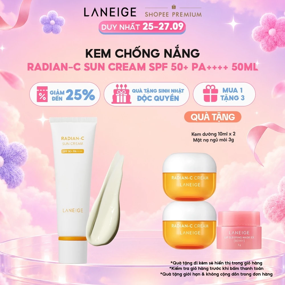 Kem chống nắng Laneige Radian-C Sun Cream SPF 50+ PA++++ 50ML