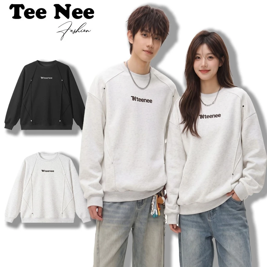 [HÀNG MỚI VỀ] Áo Sweater Nam Nữ Vải Nỉ 2 Da Tay Dài Form Rộng Unisex Phong Cách Hàn Quốc - ANBG1
