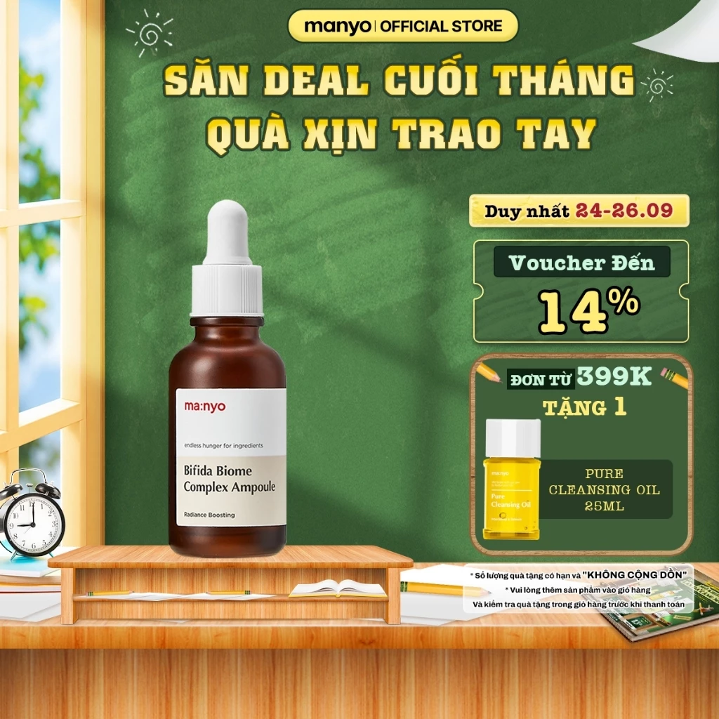 Tinh chất ma:nyo Bifida Biome Complex Ampoule 30Ml/50ML phục hồi, chống lão hóa, giảm nếp nhăn