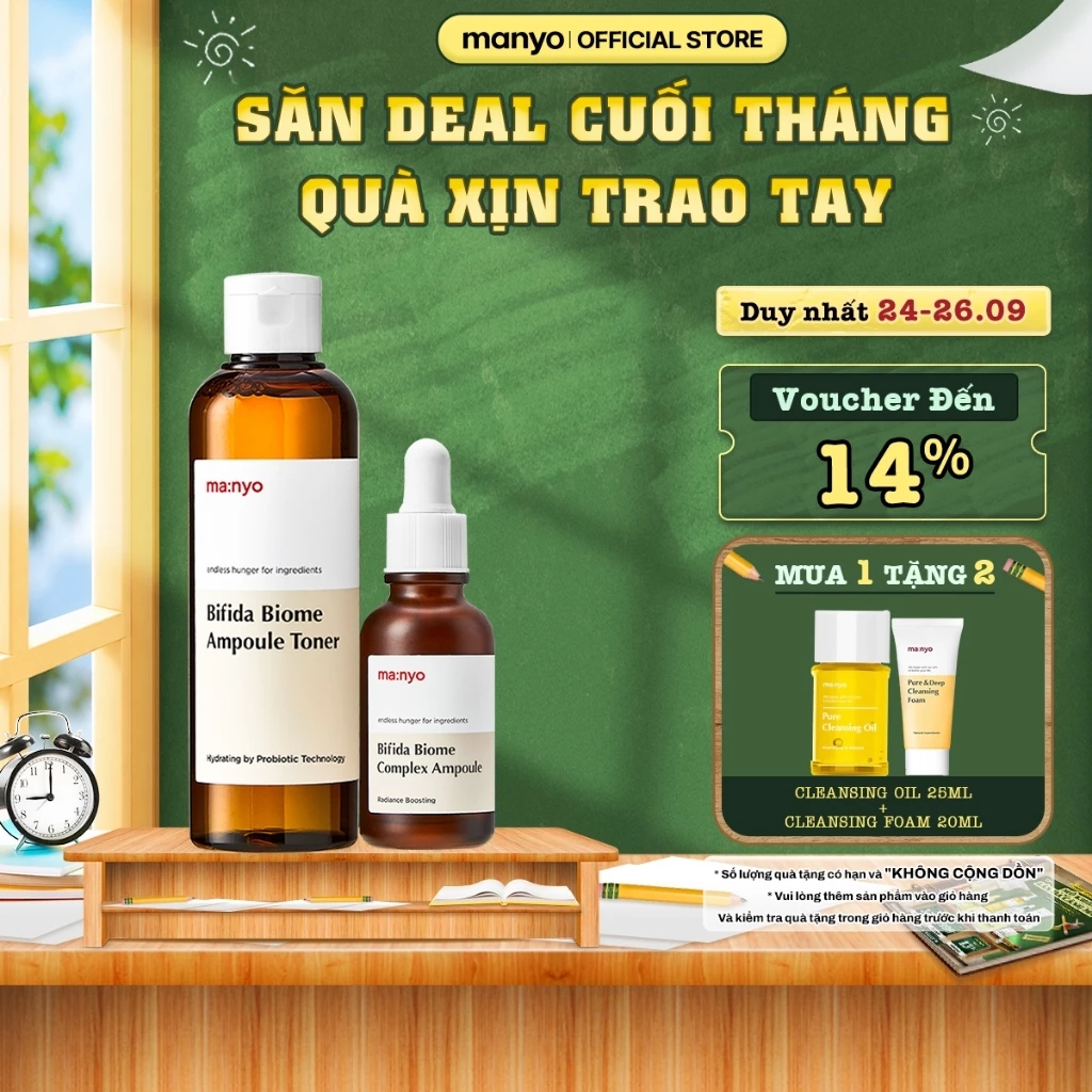 [CB 210ML & 30ml] Combo ma:nyo Bifida Biome Ampoule Toner 210ML & Ma:nyo Bifida Biome Complex Ampoule 30ML chăm sóc da