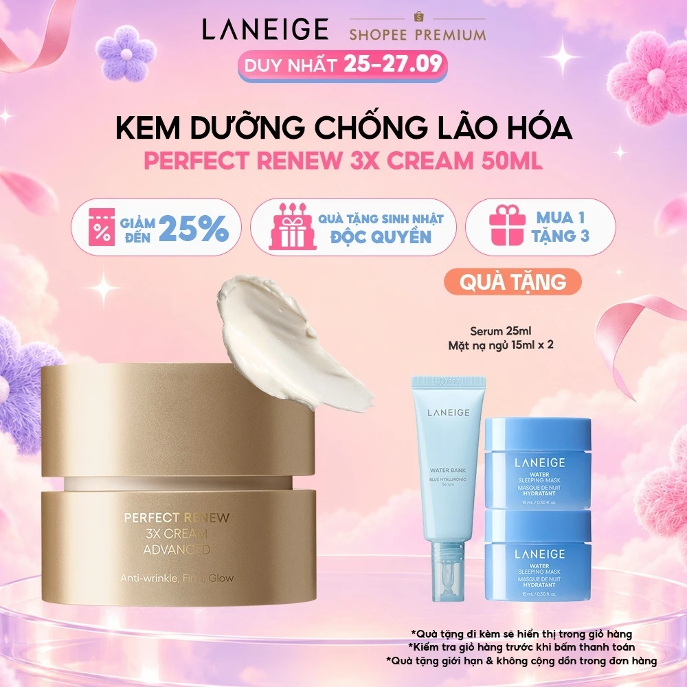 [Phiên bản cải tiến] Kem dưỡng chống lão hóa Laneige Perfect Renew 3X Cream AD 50ml
