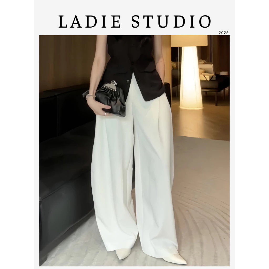 [LADIE STUDIO] Quần Tây Lưng Cao Ống Suông Ly Trước  – Quần Nữ Tôn Dáng Thanh Lịch QT08