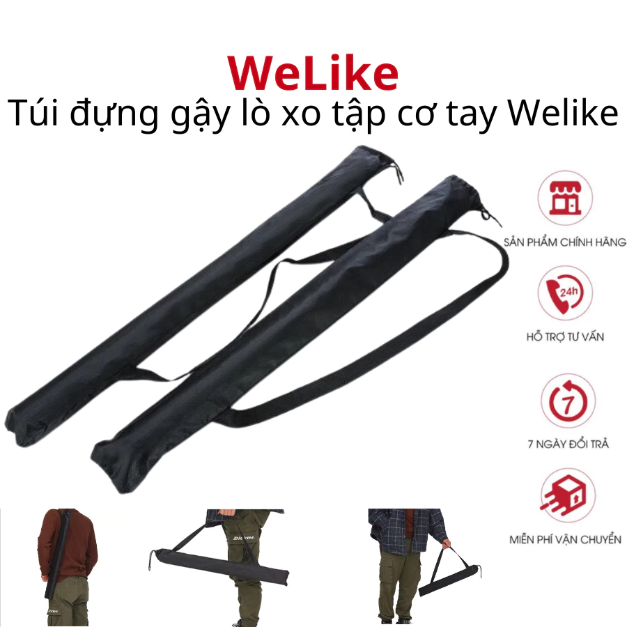 Túi đựng gậy lò xo tập cơ tay Welike đựng đồ dùng tập thể dục thể thao đa năng chất liệu vải dù nhỏ gọn dễ dàng mang đi