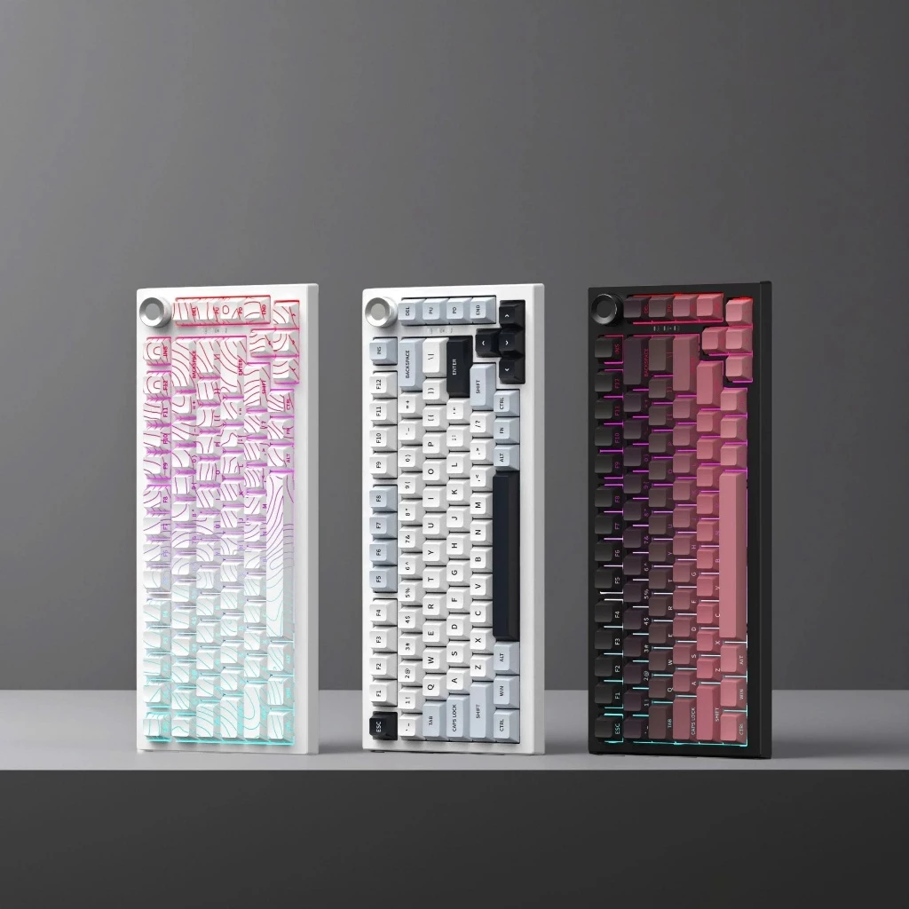 Bàn phím cơ F88 không dây 3 mode và Q88 có dây sử dụng led RGB hotswap phong cách 75% nhãn hiệu Tiroshi