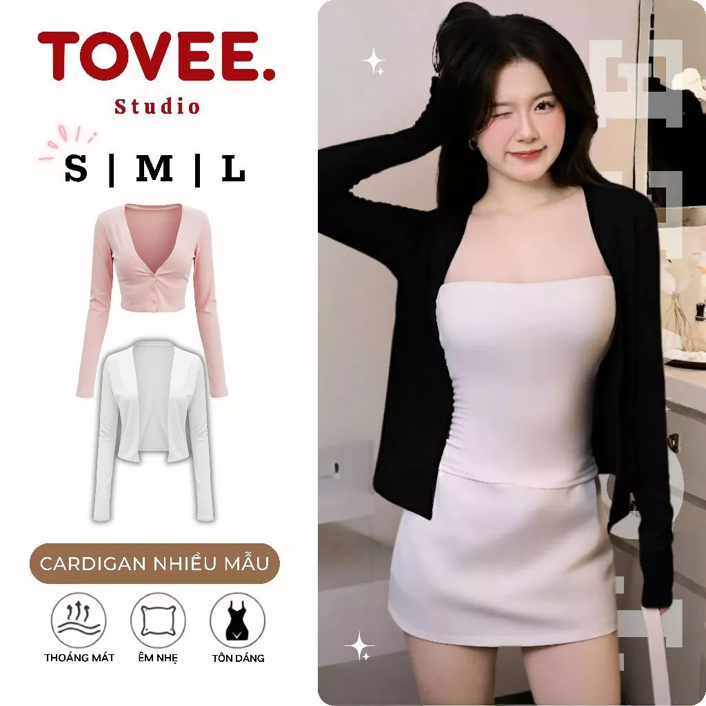 Áo Khoác Cardigan Nhiều Mẫu Nữ Chất Vải Borip Lụa Mềm Mại, Thoáng Mát, Co Giãn Êm Ái Tovee
