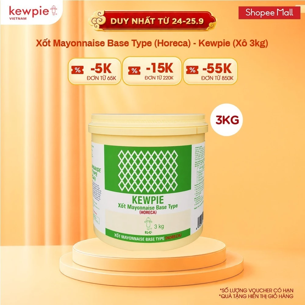 Xốt Mayonnaise Base Type (Horeca) - Kewpie (Xô 3kg)