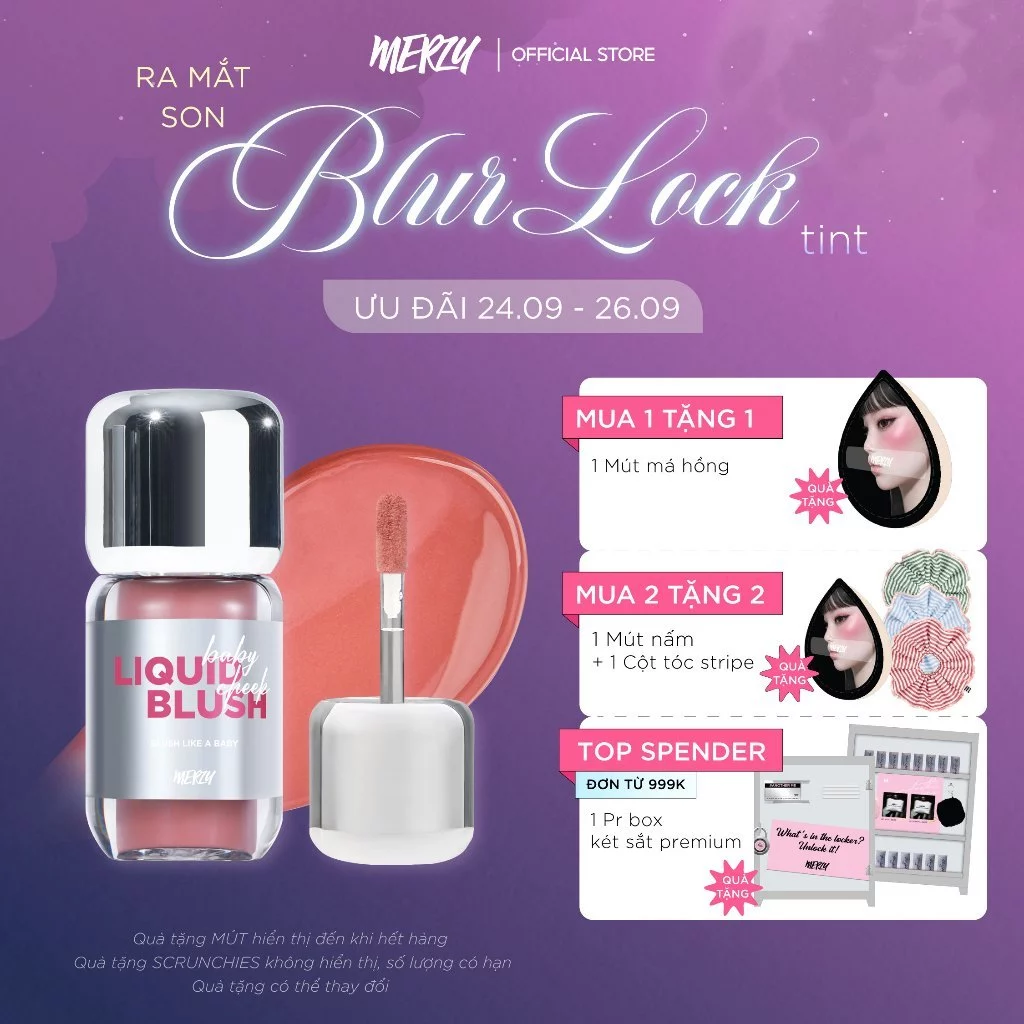 [Livestream] Má Hồng Kem Em Bé Merzy Baby Cheek Liquid Blush 4.6g Mịn Lì, Căng Mọng