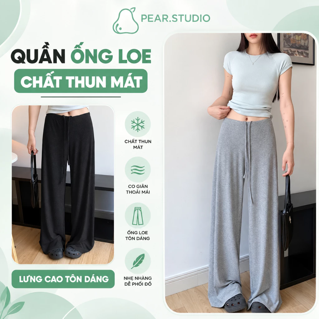 [ BST MỚI ] Quần Dài Ống Loe Rộng Che Khuyết Điểm - Quần Thun Dài Cạp Cao Tôn Dáng Dành Cho Nữ Q07