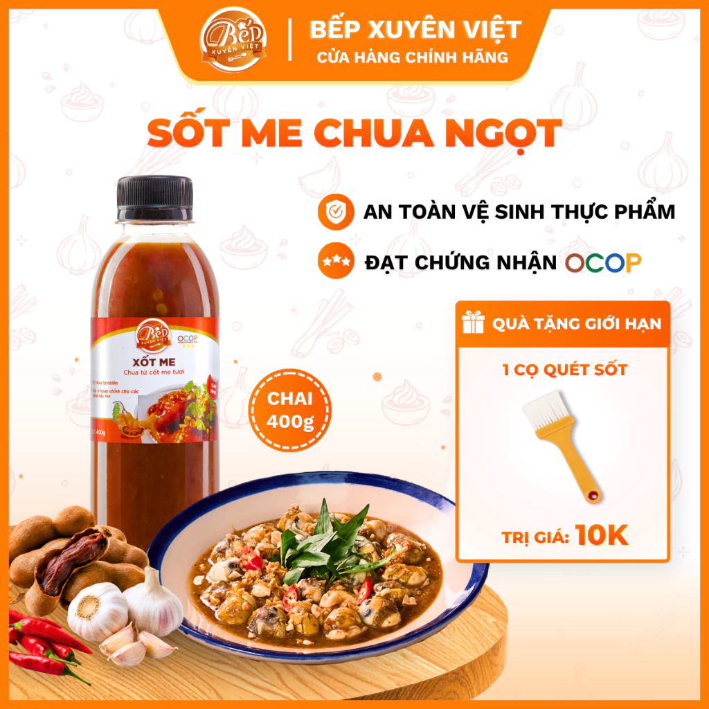 [HỎA TỐC] Sốt me làm cút lộn xào me Bếp Xuyên Việt, dùng cho cả gà chiên, chấm thịt nướng, sườn xào,me tươi tự nhiên