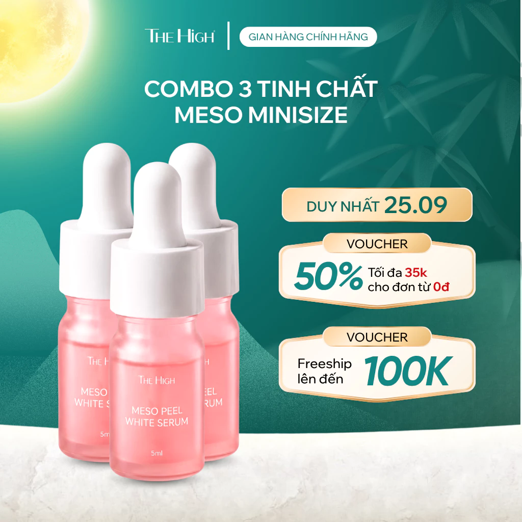 [SẢN PHẨM TRẢI NGHIỆM] Combo 3 Serum Meso Peel Hỗ Trợ Làm Sáng Và Chăm Sóc Da The High White 5ml