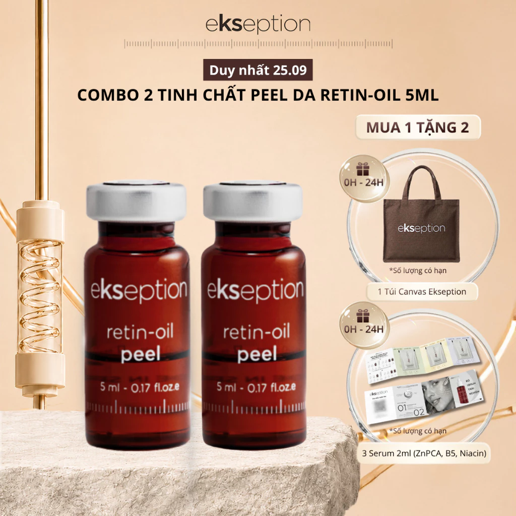 Combo 2 Tinh chất Peel Da Ekseption Retin-oil 5ml (01 lọ)