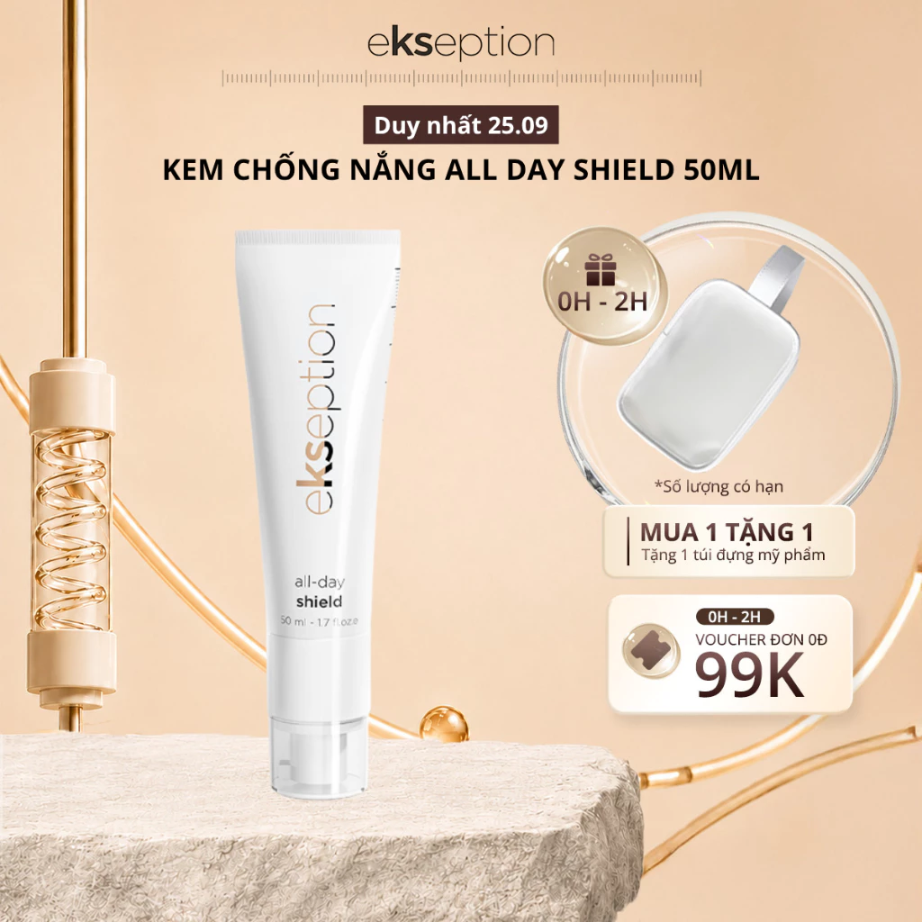Kem chống nắng Phổ rộng thế hệ mới Ekseption All Day Shield 50ml (mẫu mới)