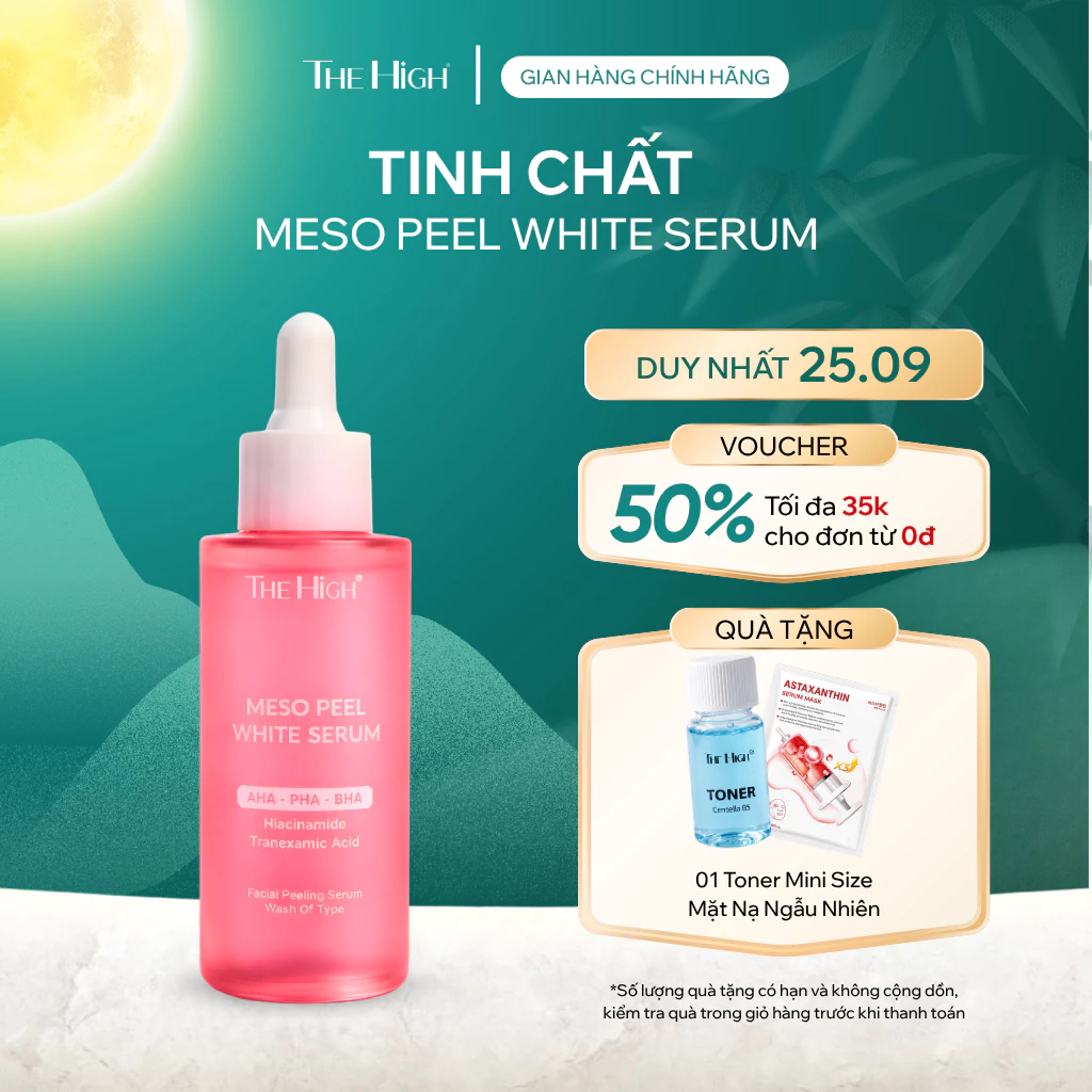 [MUA LÀ CÓ QUÀ] Serum Meso Peel Hỗ Trợ Làm Sáng Và Chăm Sóc Da The High White 50ml
