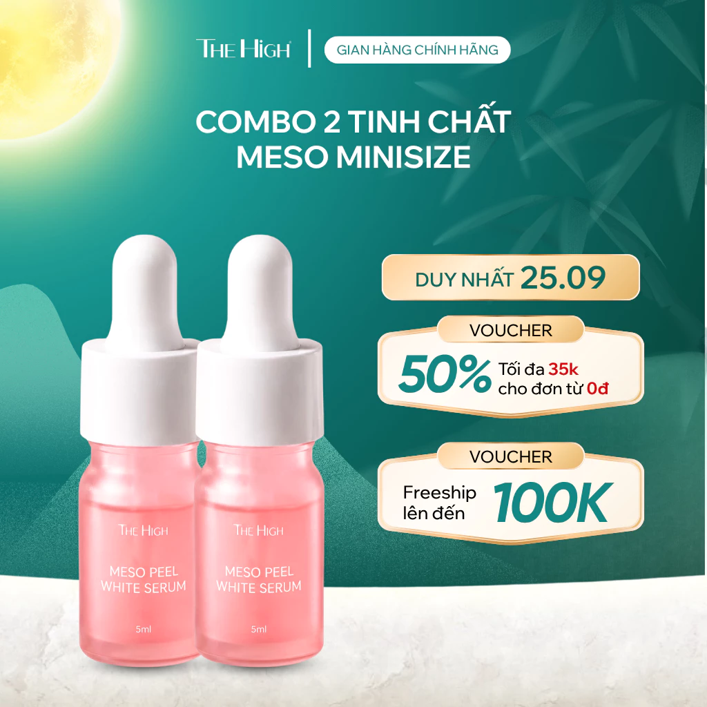 [SẢN PHẨM TRẢI NGHIỆM] Combo 2 Serum Meso Peel Hỗ Trợ Làm Sáng Và Chăm Sóc Da The High White 5ml