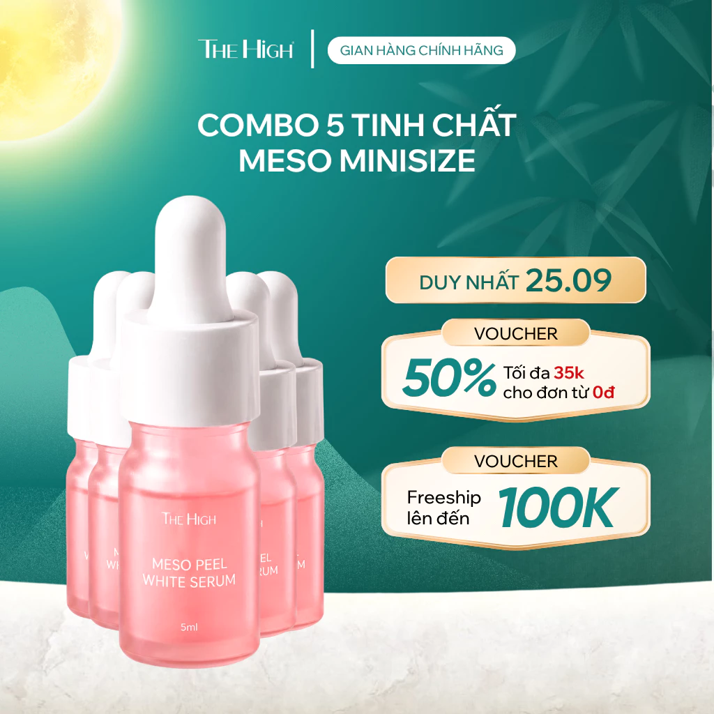 [SẢN PHẨM TRẢI NGHIỆM] Combo 5 Serum Meso Peel Hỗ Trợ Làm Sáng Và Chăm Sóc Da The High White 5ml