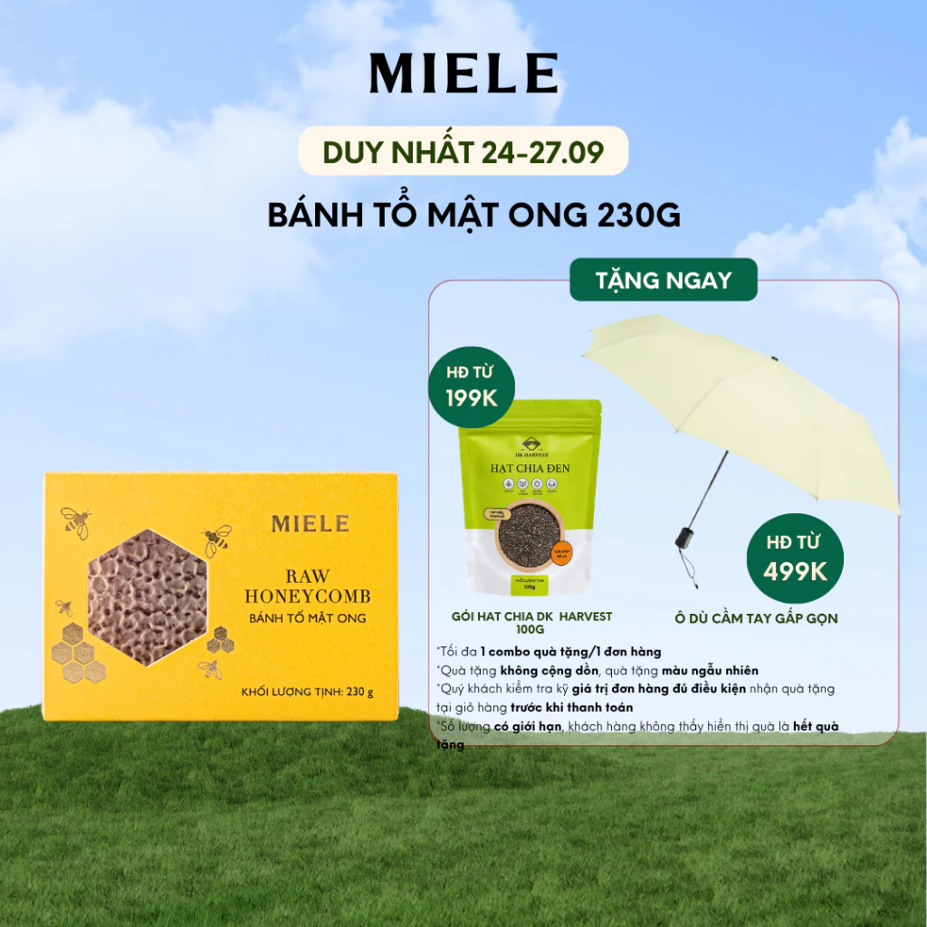 Bánh Tổ Mật Ong Miele 230g Nguyên Bản Ngọt Thanh Không Qua Chế Biến