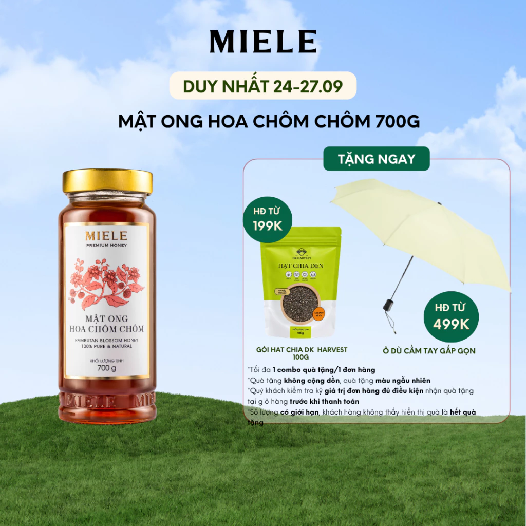 Mật Ong Hoa Chôm Chôm Miele 700g