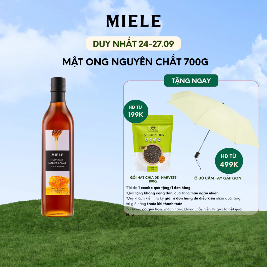 Mật Ong Nguyên Chất Miele 700g