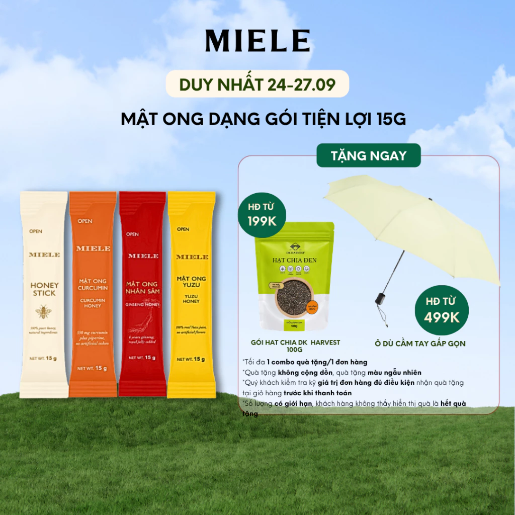 Gói Stick Mật Ong Dạng Gói Tiện Lợi Miele 15g
