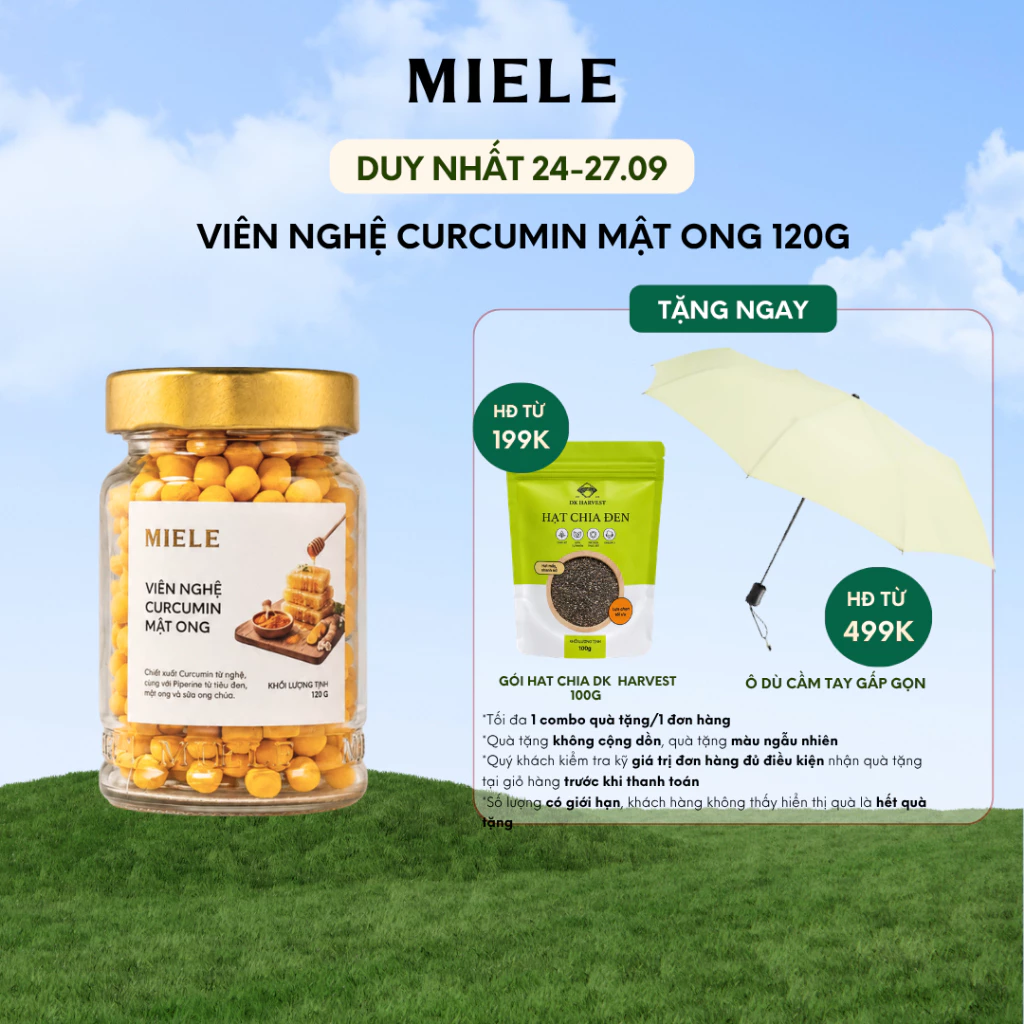 Viên Nghệ Curcumin Mật Ong Sữa Chúa Miele Dành Cho Dạ Dày