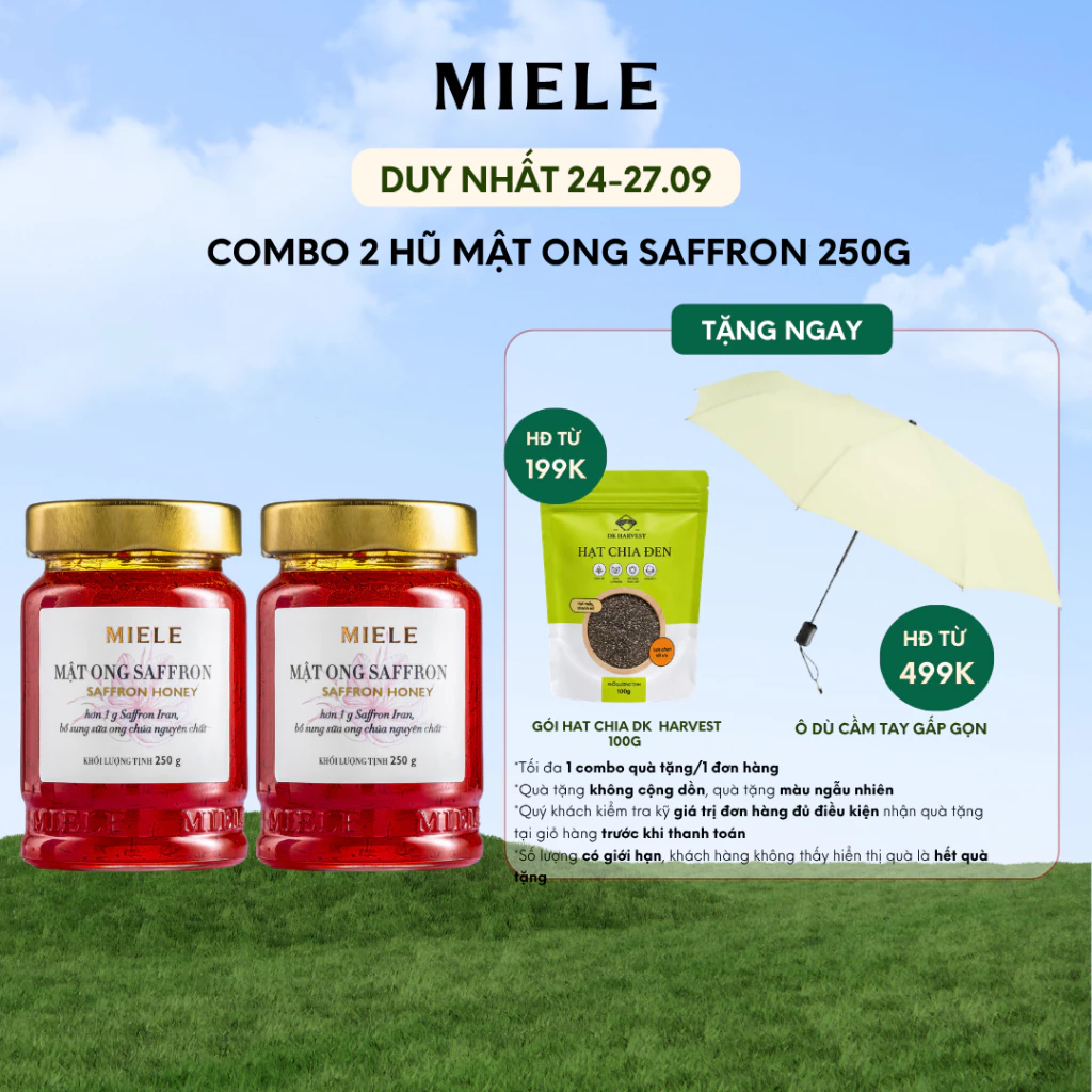 Combo 2 Hũ Mật Ong Saffron Miele 250g