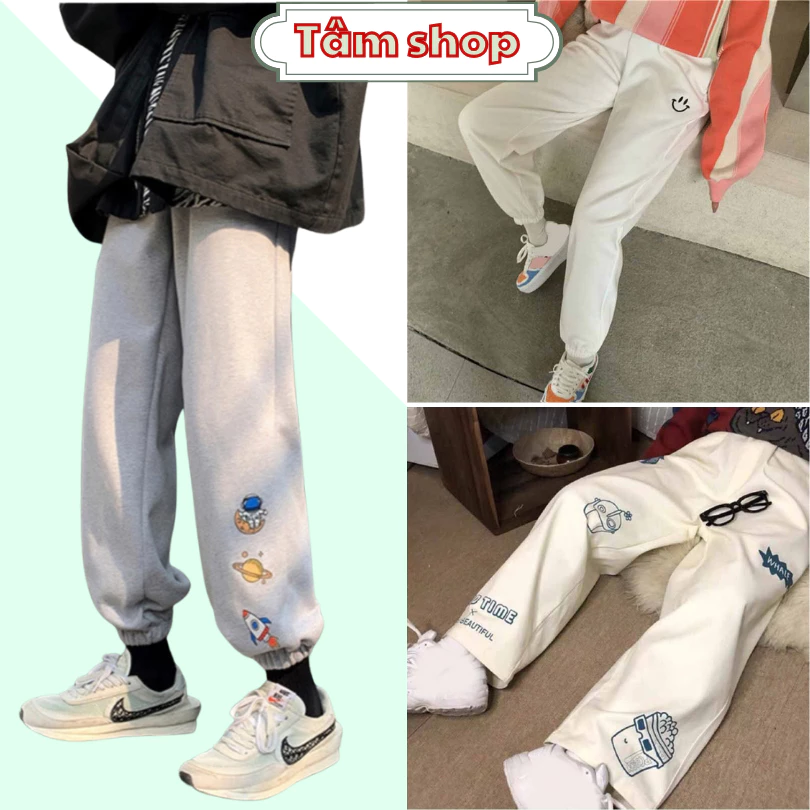 Quần Jogger Nam Nữ Unisex Thể Thao Form Rộng - Quần Ống Rộng - Chất Nỉ Umi DRAGON Phối Sọc Bo Gấu SSL