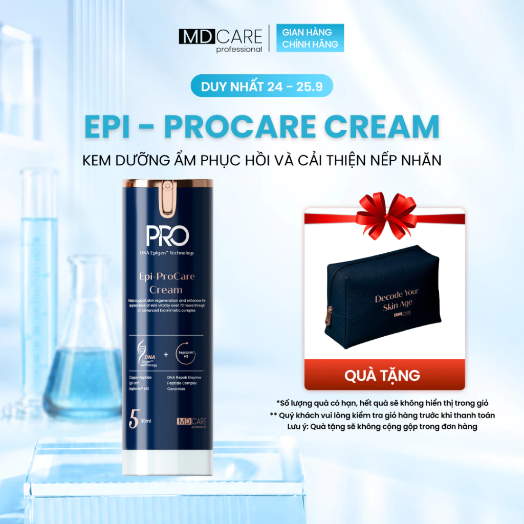 [CHÍNH HÃNG] Kem Dưỡng Ẩm Phục Hồi Và Cải Thiện Nếp Nhăn MD CARE Epi - ProCare Cream 30ml