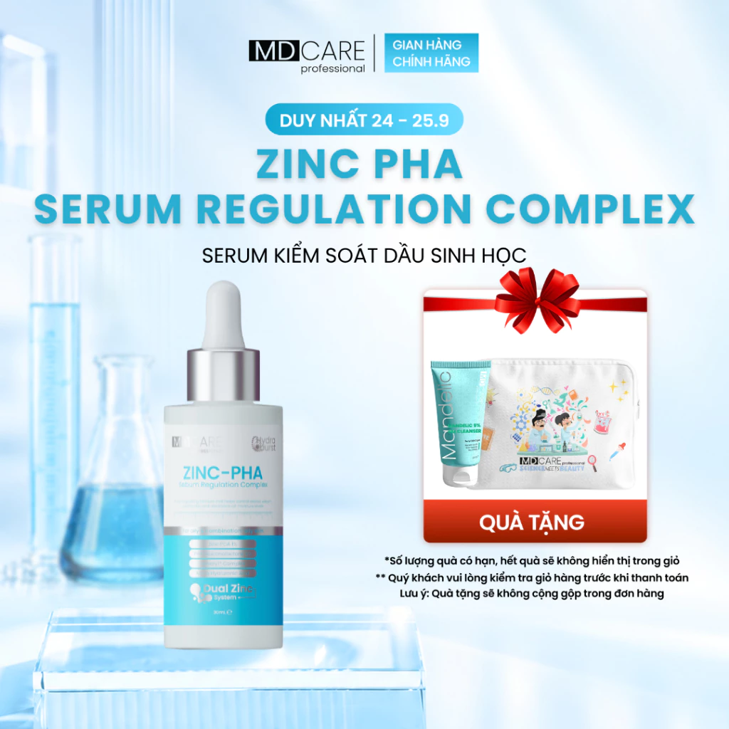 [CHÍNH HÃNG] Serum Kiểm Soát Dầu Sinh Học MD CARE ZINC PHA Sebum Regulation Complex 30ml