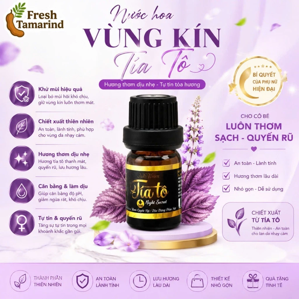 [5ml] Nước Hoa Vùng Kín (Night Secret) - Hương Thơm Quyến Rũ Khiến Chàng Say Mê