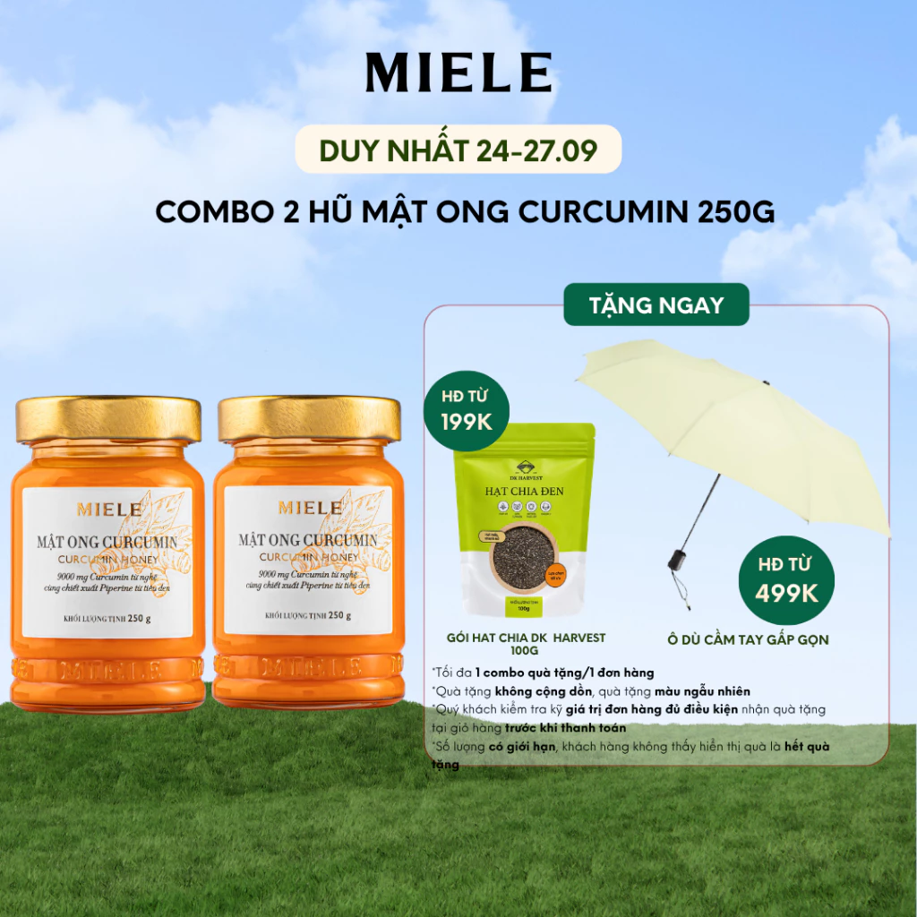 Combo 2 Hũ Mật Ong Curcumin Miele 250g