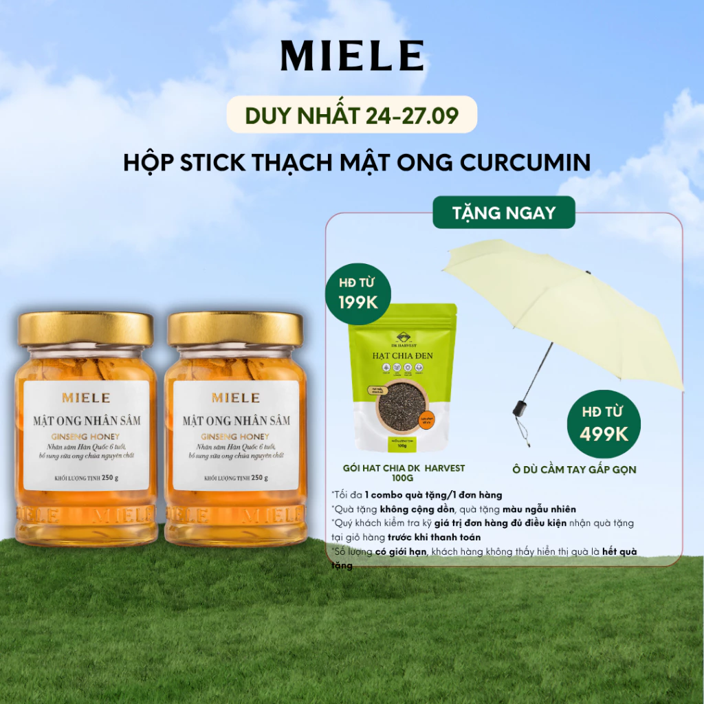 Combo 2 Hũ Mật Ong Nhân Sâm Miele 250g