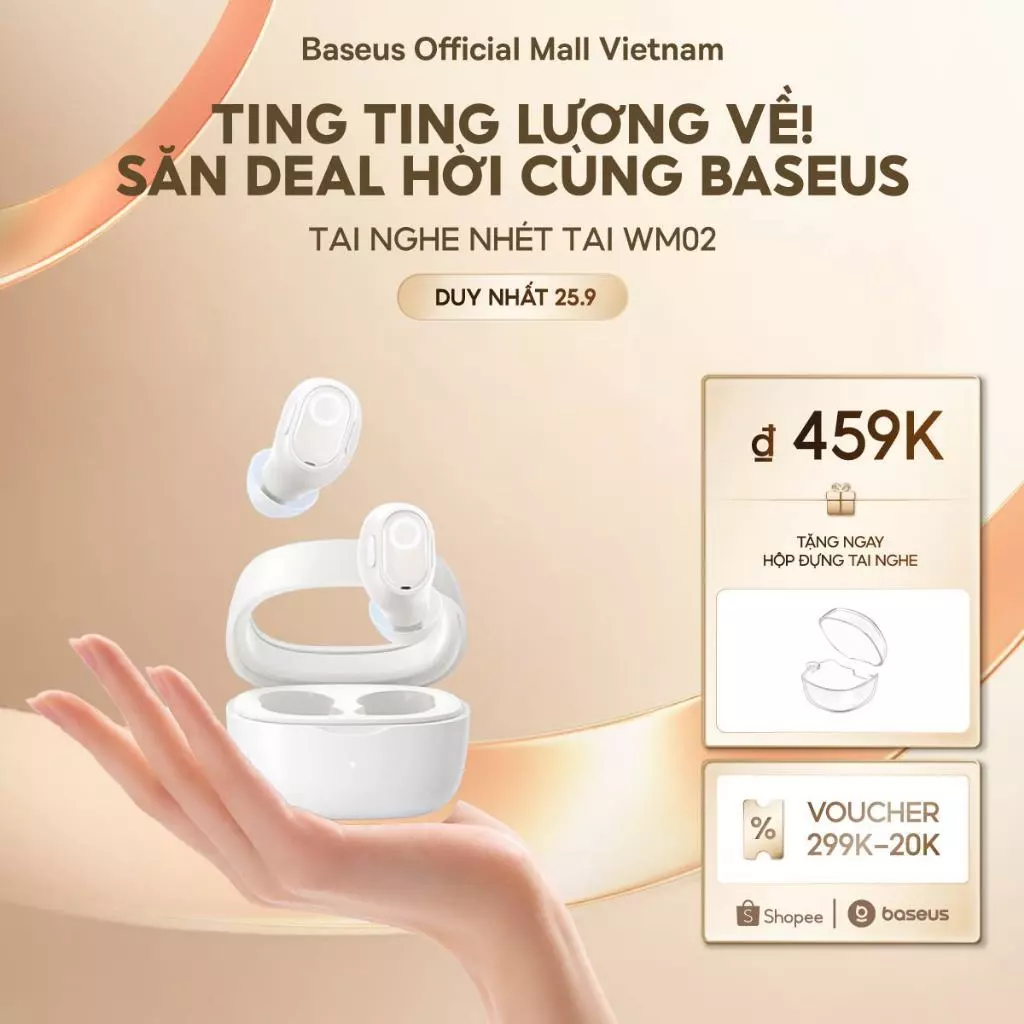 [HCM Hoả tốc] Tai Nghe Không Dây Bluetooth 5.3 Baseus WM02 / BD1 Sạc Nhanh Trong Vòng 25 Giờ  Số Cảm ứng