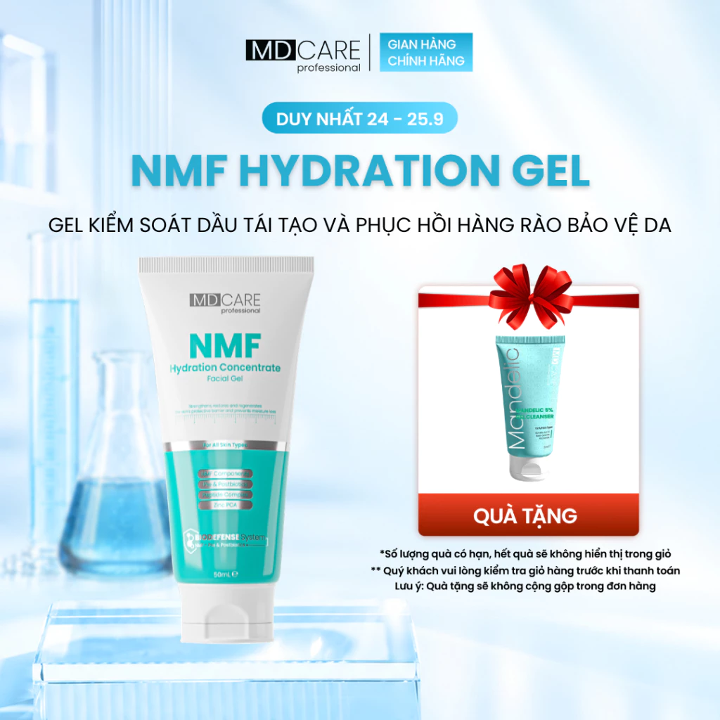 [CHÍNH HÃNG] Gel Kiểm Soát Dầu MD CARE NMF Hydration 50ml Tái Tạo Và Phục Hồi Hàng Rào Bảo Vệ Da