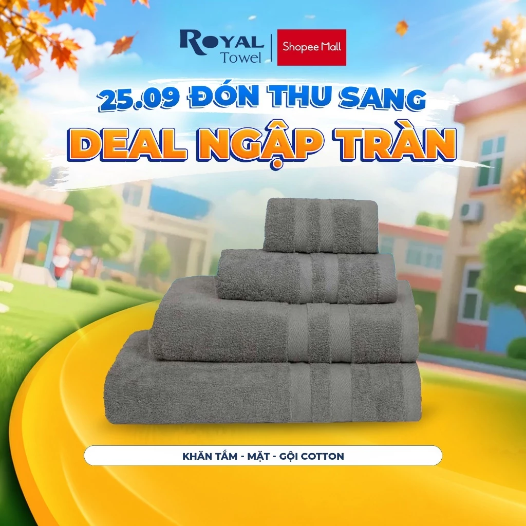 [SSV] Khăn Tắm, Khăn Gội, Khăn Mặt Royal Towel Sợi Cotton Mềm Mịn, Thấm Hút Tốt, Không Xổ Lông, Không Phai Màu